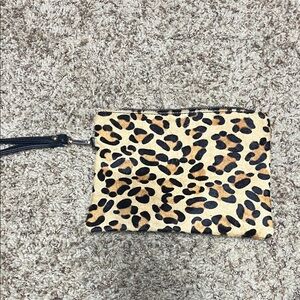 Street Level Animal Print Wristlet Clutch